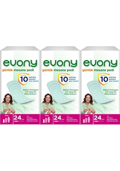 Evony Günlük Mesane Pedi Uzun 72 Adet 3pk*24