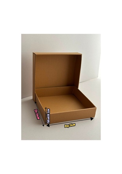 E-ticaret Karton Kutusu 24 24 5cm 10 Adet Kraft Hediyelik Eşya Kutusu 100 Adet
