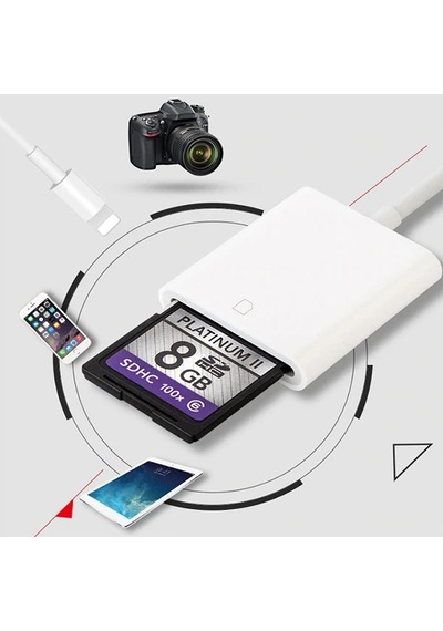 iPhone Uyumlu/ipad Lightning To Sd Kart Hafıza Kart Adaptörü Nk105- 5775