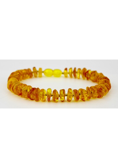 Kehribar Bileklik Amorf Tasarım Ambergold Blk23-97 Çok Renkli