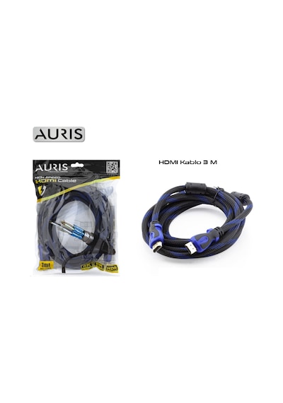 Auris 3 Metre Hdmı To Hdmı Kablosu Monitör Tv Uydu Alıcısı