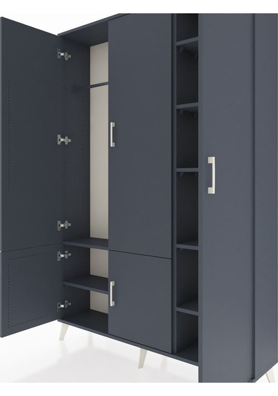 Arges Dolap 7 Raflı 5 Kapaklı Tek Askılı 132x30x195 Antrasit-antrasit/antrasit Antrasıt/antrasıt Arges Dolap 7 Raflı 5 Kapaklı Tek Askılı 132x30x195 Antrasit-antrasit/antrasit Antrasıt/antrasıt
