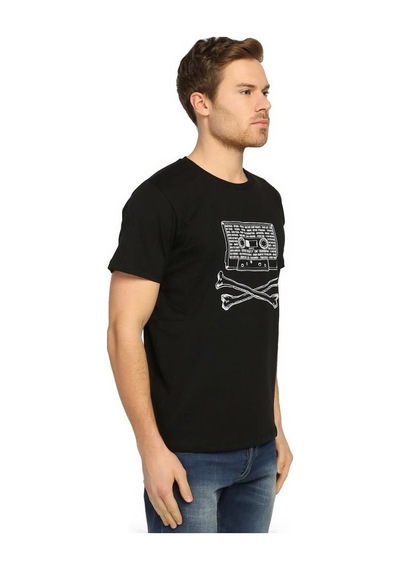 Bant Giyim - 90's Kaset Grunge Punk Rock Siyah Erkek T-shirt Tişört Siyah