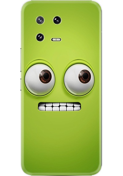 Xiaomi 13 Kılıf Resimli Desenli Silikon Platinium Series Green 1832