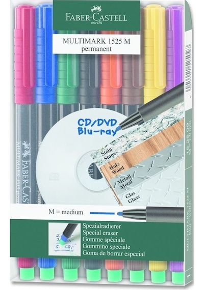 Faber-Castell Permanent Asetat Kalemi m 8'li Takım