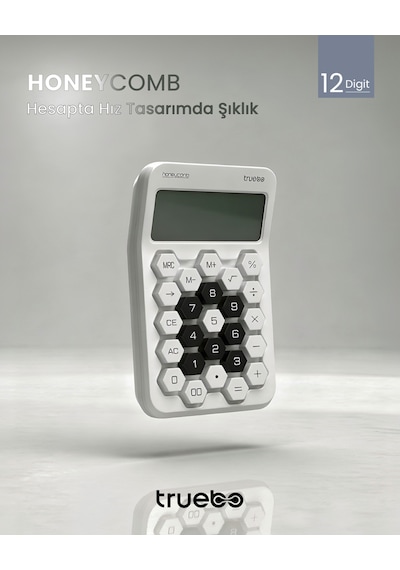 Truebo HoneyComb Beyaz Renkli Hesap Makinesi
