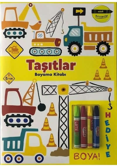 Minik Ressamlar - Taşıtlar Boyama Kitabı- Doğan ve Egmont Yayıncılık