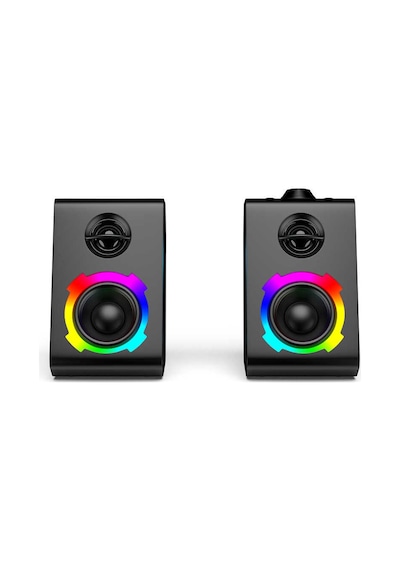 Taşınabilir Rgb Işıklı Kablosuz Bluetooth Speaker Hoparlör Güçlü Ses 11 Farklı Renkli Işık Atmosferi