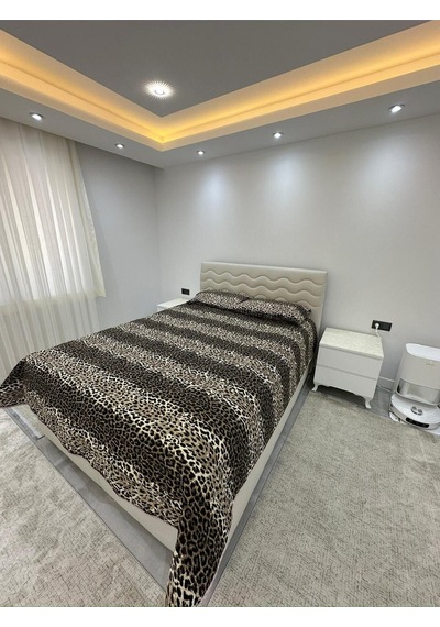 Tek Kişilik Kapitoneli Çok Amaçlı Örtü Seti 160x240 Çeyiz Seti Çeyiz Takımı Leopar Kahverengi