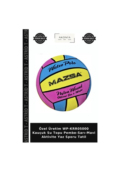 Özel Üretim Wp-krr05000 Kauçuk Su Topu Pembe-sarı-mavi Aktivite Yaz Sporu Tatil Çok Renkli