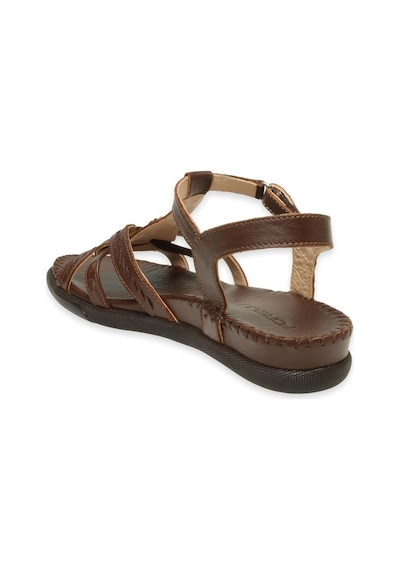 Forelli 22309 Lupin-g Taba Kadın Comfort Deri Sandalet 6779 Çok Renkli