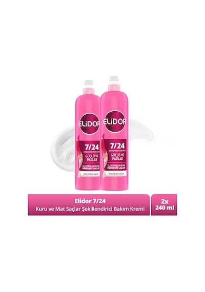 Elidor 7/24 Şekillendirici Bakım Kremi Güçlü Ve Parlak 240 Ml X2