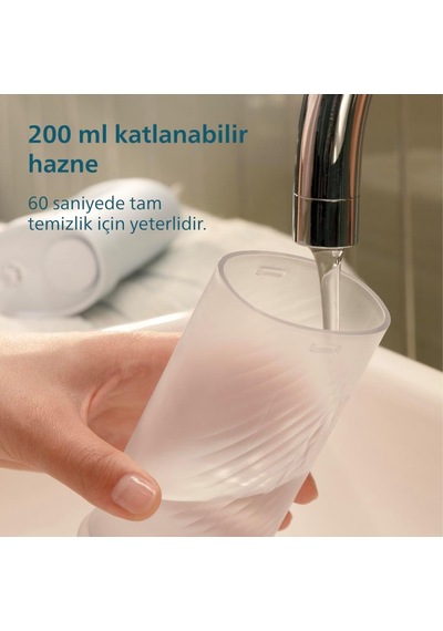 Kompakt Ağız Duşu, 3 Modlu, 200ml Su Hazneli, Usb Şarjlı, 360 Başlık, Titreşim Ve Hassas Temizlik, Hx3333/24