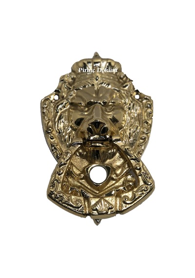 Kapı Tokmagı Aslan Başlı Pirimç Döküm