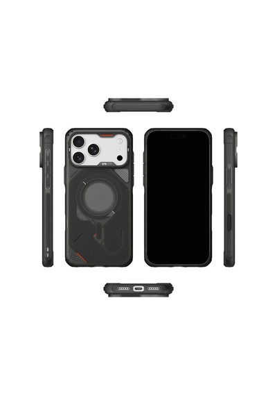 A18 Rugged İphone 18 Pro Max Uyumlu Magsafe Darbe Emici Tam Koruma Zırh Kılıf Soğutma Kanallı