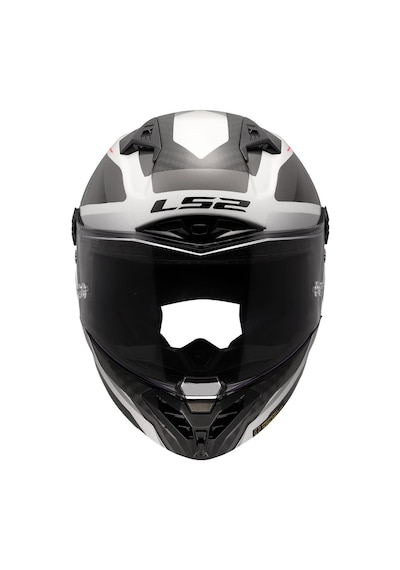 Ls2 Thunder Karbon Gp Aero Raute Kapalı Kask Beyaz - Gri