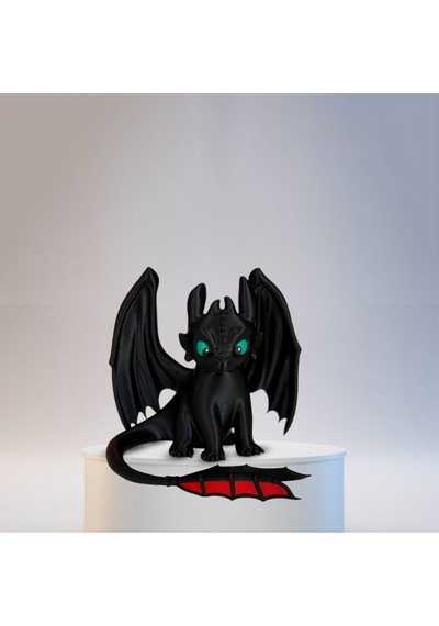 Ejderhanı Nasıl Eğitirsin Gecenin Öfkesi Siyah Ejderha 11 Cm Toothless-yeşil Gözlü