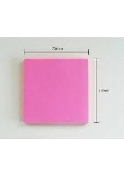 İnfo Notes 75x75 Mm Yapışkanlı Not Kağıdı Parlak Pembe 80y