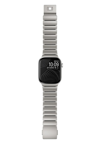 Apple Uyumlu Watch  42mm Zore Krd-152 Titanyum Silikon Kordon