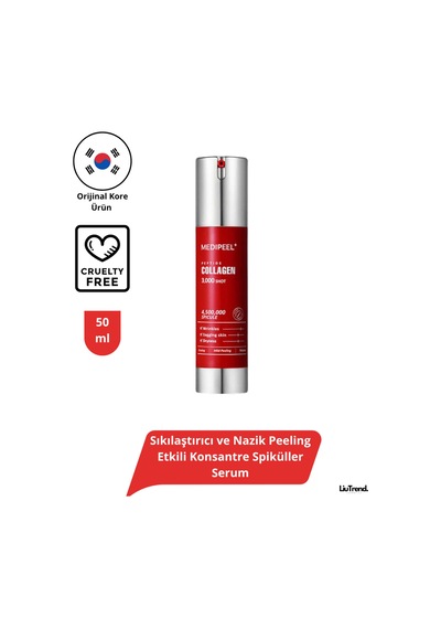 Medipeel Red Lacto Collagen 3000 Shot Serum 50 Ml Sıkılaştırıcı Ve Peeling Etkili Konsantre Spiküller Serum