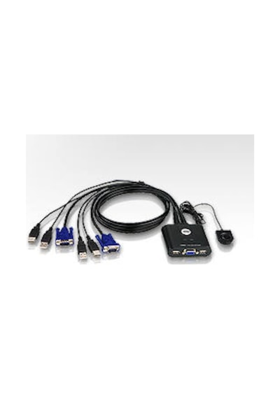 Aten Cs22U 2 Port Usb Vga Mini Kwm Switch 2 Pc /1 Monitör