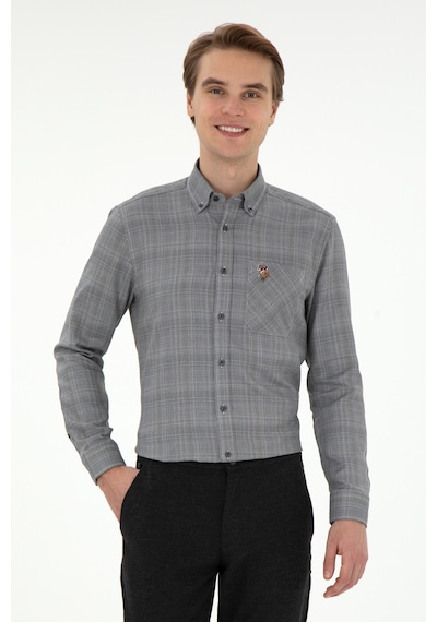 U.s. Polo Assn. Erkek Siyah Gömlek Desenli 50291392-vr046 Siyah U.s. Polo Assn. Erkek Siyah Gömlek Desenli 50291392-vr046 Siyah
