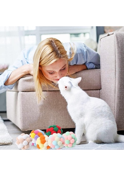 2 Adet Çıngıraklı Zilli Peluş Kedi Topu 7 Cm Büyük Boy Sesli Kedi Oyuncağı, Dayanıklı Yumuşak Toplar, Enerji Atıcı İnteraktif Oyun Topu El Yapımı 2 Adet Çıngıraklı Zilli Peluş Kedi Topu 7 Cm Büyük Boy Sesli Kedi Oyuncağı, Dayanıklı Yumuşak Toplar, Enerji Atıcı İnteraktif Oyun Topu El Yapımı