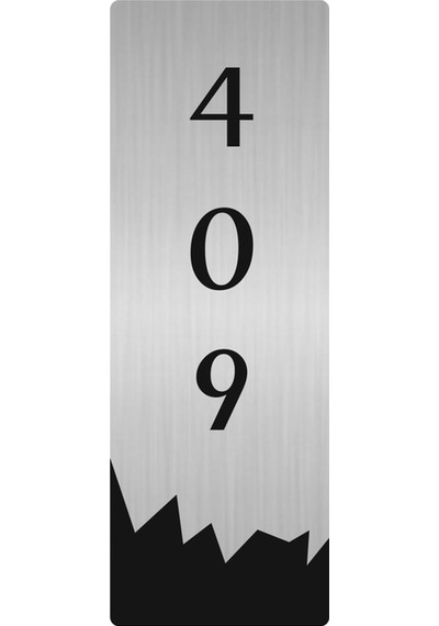 Metal Departman Kapı İsimliği, Yönlendirme Levhası 409 Dikey 5x20 Cm Gümüş Renk