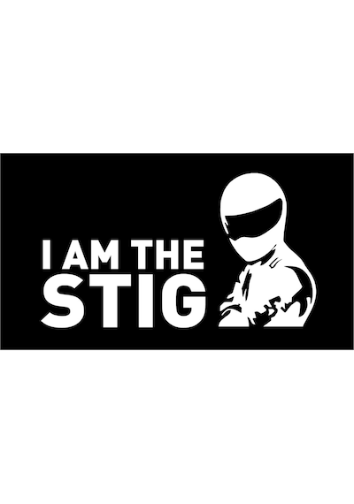 Oto Sticker I Am The Stig Sticker 1 Adet   Gümüş M.Gri-