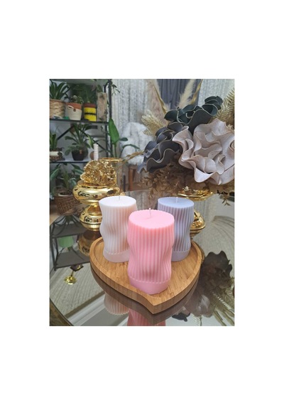 Loa Candle Co Dekoratif Spiral Formlu Kokulu Soya Mum Pembe - 720201064 Pembe