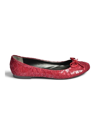 Fox Shoes Z726243404 Bordo Kumaş Kadın Babet