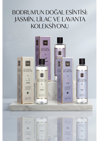 Çiçek Bahçesi Kolonya Seti 3x400 Ml Jasmin + Lilac + Lavander Dökmeli %80 Alkollü