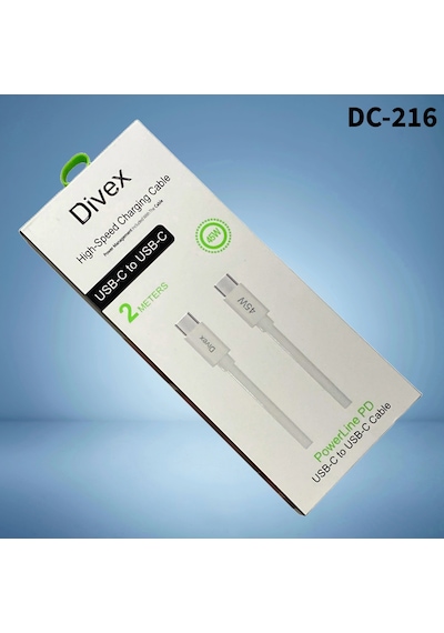 Divex 45w Type-c To Type-c Yüksek Hızlı Şarj Kablosu 2m Dc-216