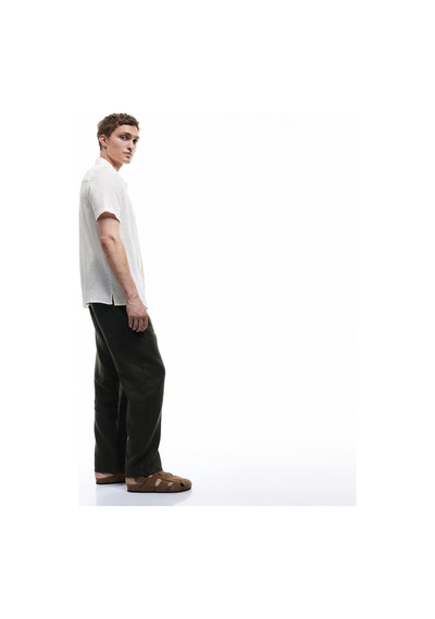 Koton Beli Lastikli Cep Detaylı Regular Fit Keten Yazlık Pantolon Antrasit 5sam40161hw Antrasit
