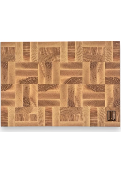 Kaf Ahşap Kesme Tahtası Dişbudak Beyaz End-grain Large
