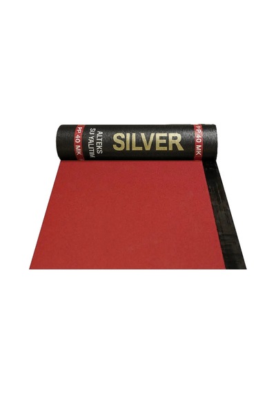 Alteks Silver Kırmızı Düz Kumlu Su Yalıtım Membranı Şingıl