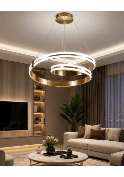 Cata Ct-8630 Parla Kumandalı Ledli Avize - 180w GOLD KASA