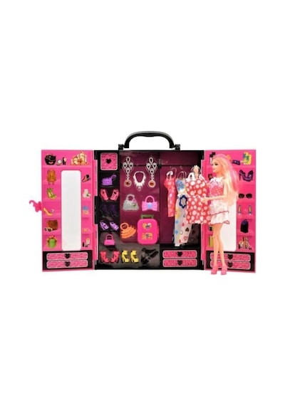Barbie Gardrop Çanta 30 Parça  Aksesuarlı