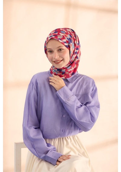 Silk Home Soft Eşarp 73094-21 Fuşya, Morcivert, Bebe Mavi, Yavruağzı