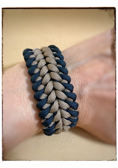 Avcı Model Paracord Bileklik Siyah - Kahverengi