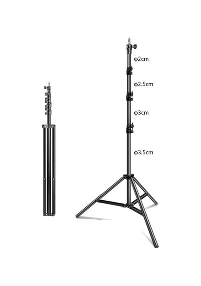 Ayex Gp-400 Alüminyum Işık Ayağı 400 Cm, Hava Dampersiz, 8 Kg Taşıma Kapasiteli