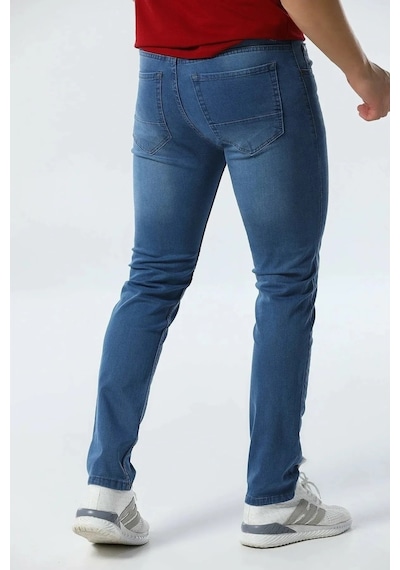 Vikingsjeans Erkek Mavi Slim Fit Likralı Esnek Jean Kot Pantolon Mavi