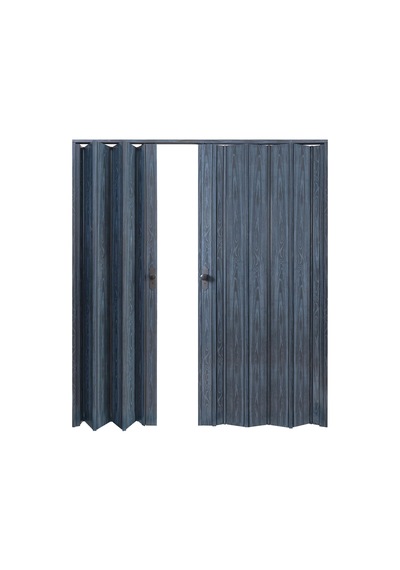 Faran Dekorasyon 170 x 215 Antrasit Renk Camsız Çift Açılım Pvc Akordiyon Katlanır Kapı - FRNAKMODEL-147