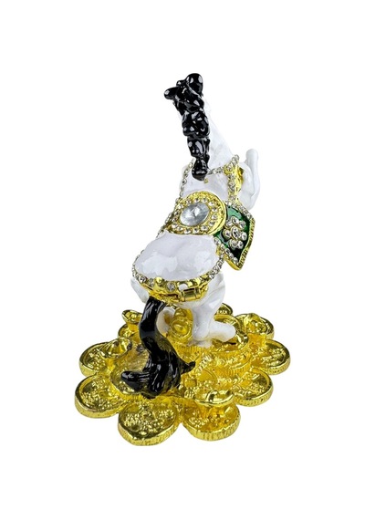 Şahlanan At Biblo 10 10 CM Beyaz Gold Taş Detaylı Şahlanan At Biblo 10 10 CM Beyaz Gold Taş Detaylı