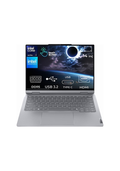 Lenovo Thinkbook 14 2-ın-1 G5 IAU 21SQ003BTX-K08 Ultra 7 255U 128 GB 2 TB SSD 14" Free Dos Dizüstü Bilgisayar