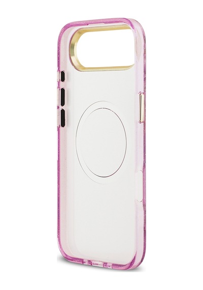 Apple Uyumlu iPhone 17 Air Kılıf Guess Lisanslı M-safeli Simli Çiçek Desenli Metal Kamera Çerçeveli Kapak Mor Mor