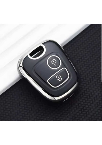 Gma Keys Peugeot 106 107 206 207 306 307 406 407 Citroen C1 C4 Nano Anahtar Kılıfı Siyah Gümüş Renk