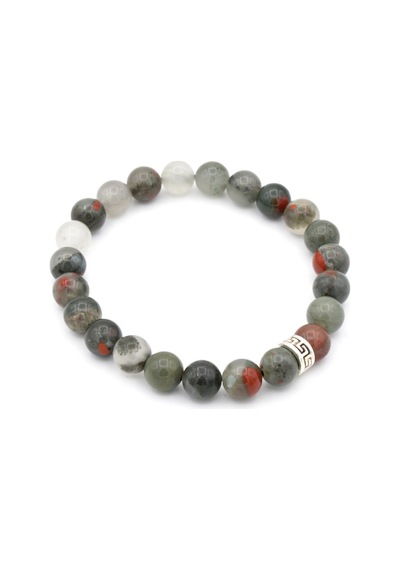 Hakiki Doğal Dragon Jasper Taşi Bileklik Doğal Taş 002 Gri