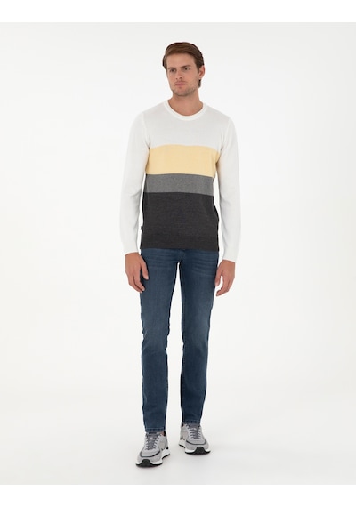 Pierre Cardin Erkek Gri Melanj Kazak /triko 50300525-vr086 Gri Melanj