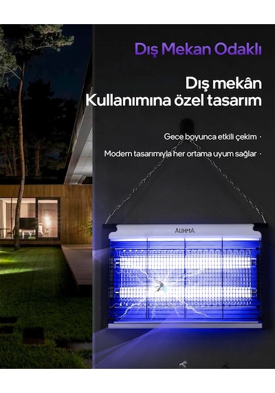Elektrikli Uv Sinek Öldürücü Zincirli Askılı Sinek Tuzağı Elektrikli Sivrisinek Kovucu